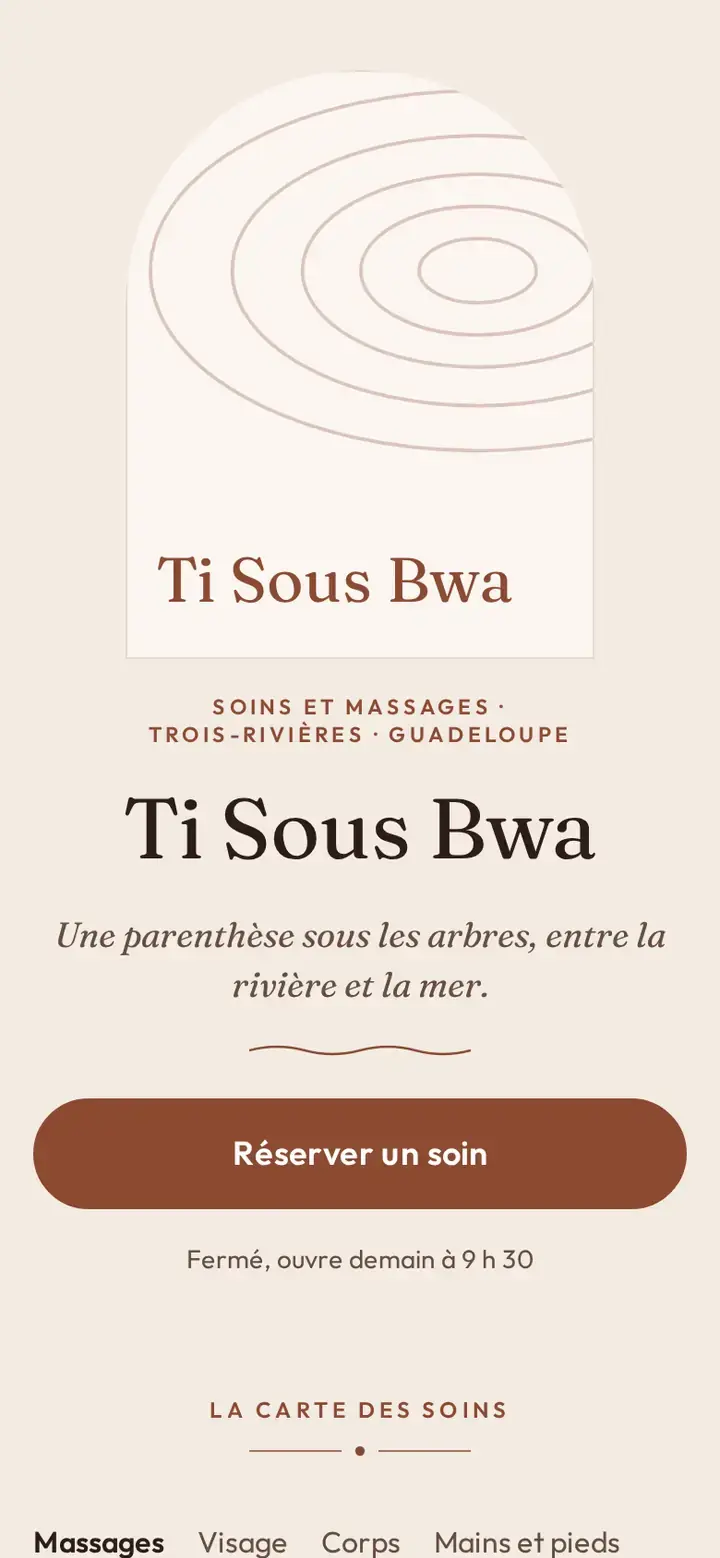 Dlo Dous, déclinaison Argile, sur téléphone