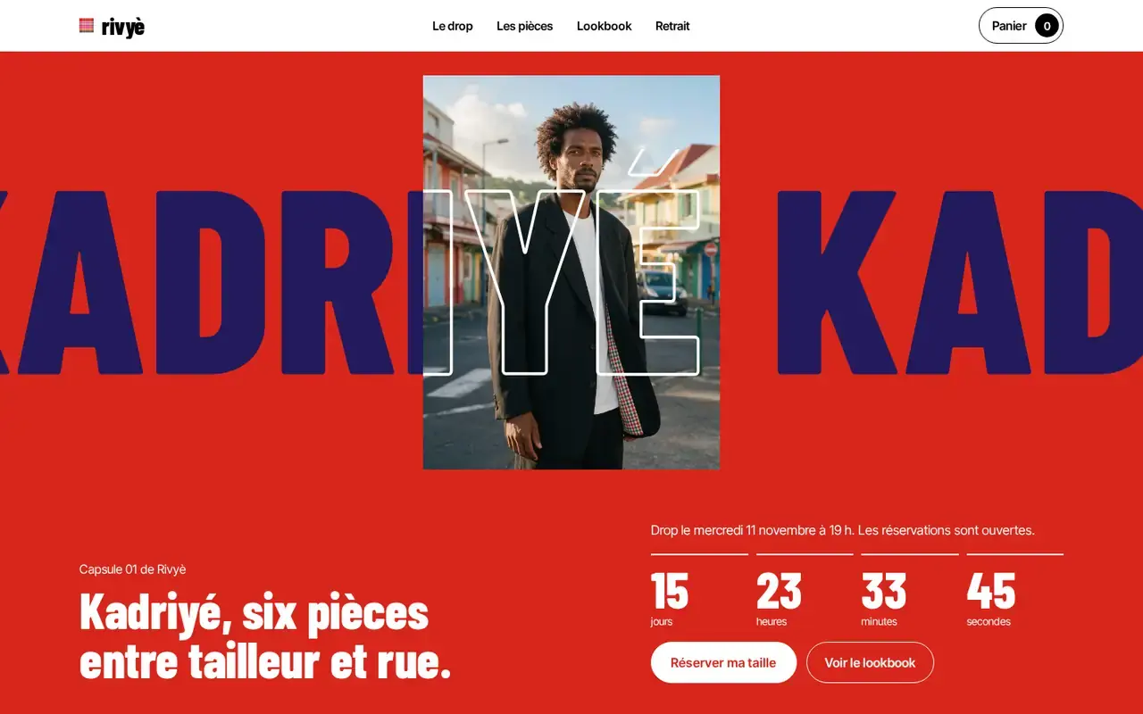 Thème Madras sur ordinateur, avec un commerce imaginé.