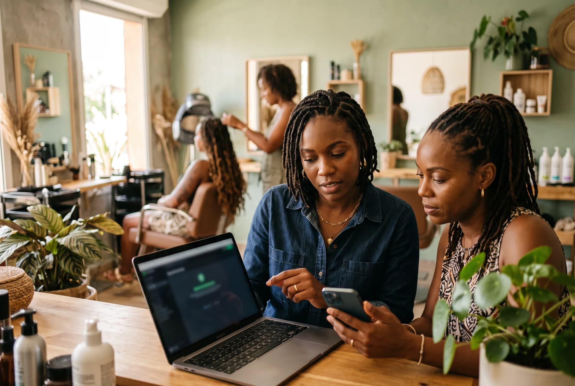 Illustration : une petite équipe professionnelle organise son activité et ses rendez-vous en Martinique