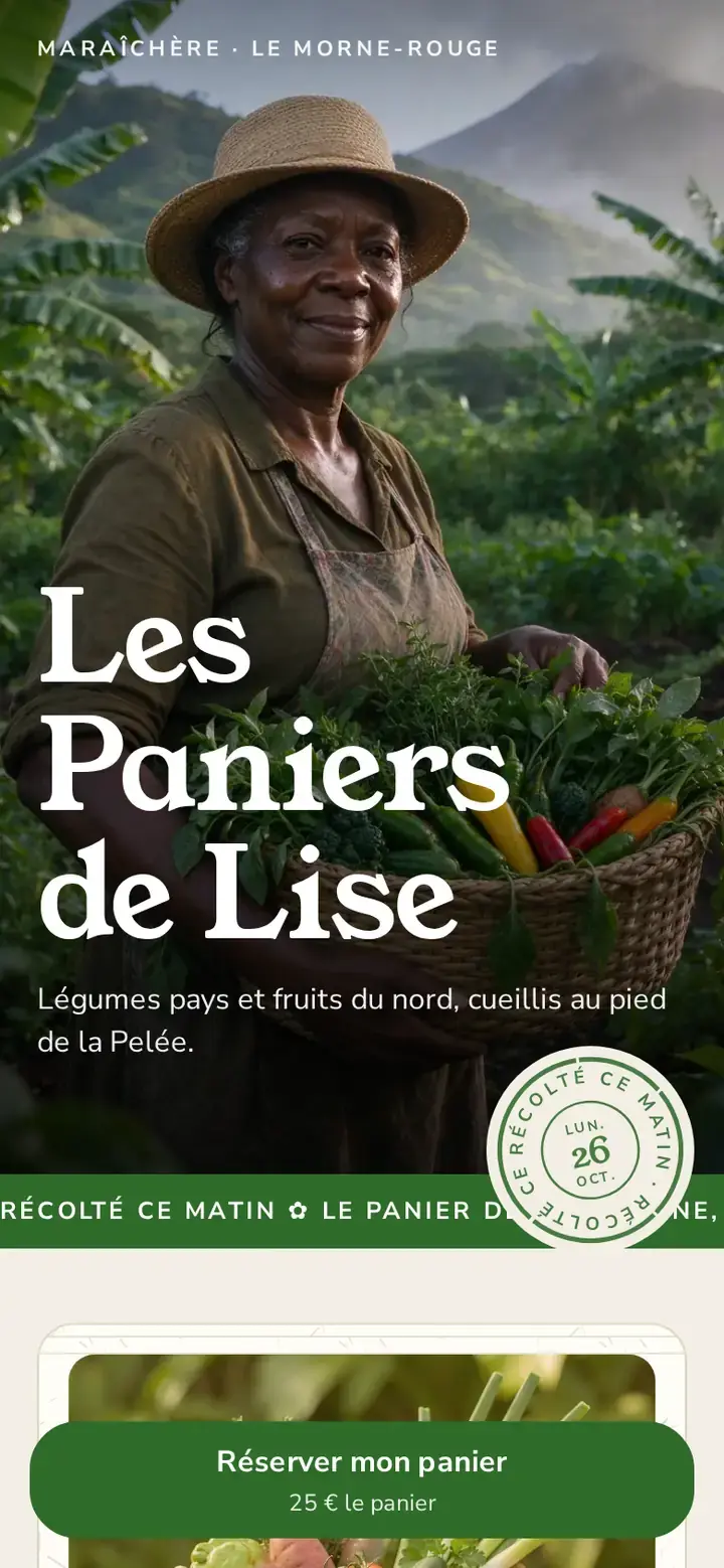Thème Jaden, déclinaison Jardin créole, avec un commerce imaginé.