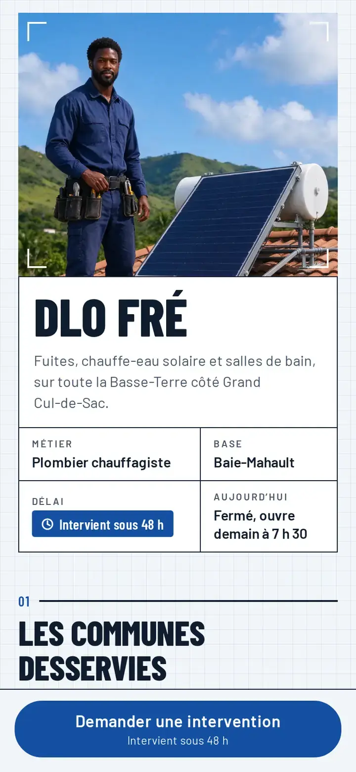 La même vitrine sur téléphone
