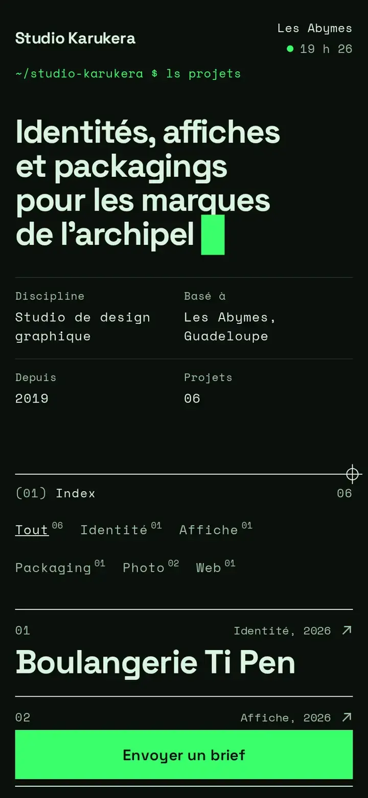 Studio, déclinaison Code, sur téléphone