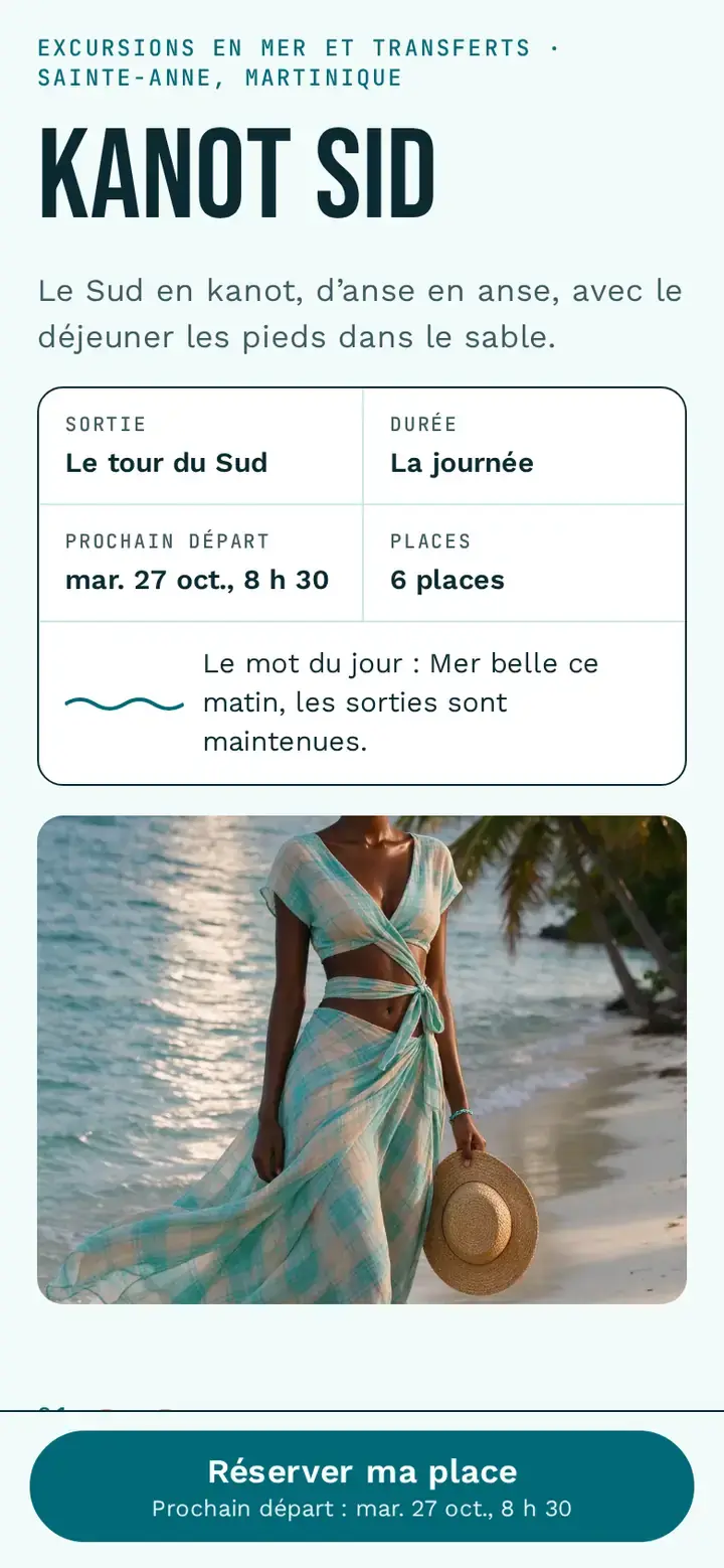 Thème Wout, déclinaison Lagon, avec un commerce imaginé.